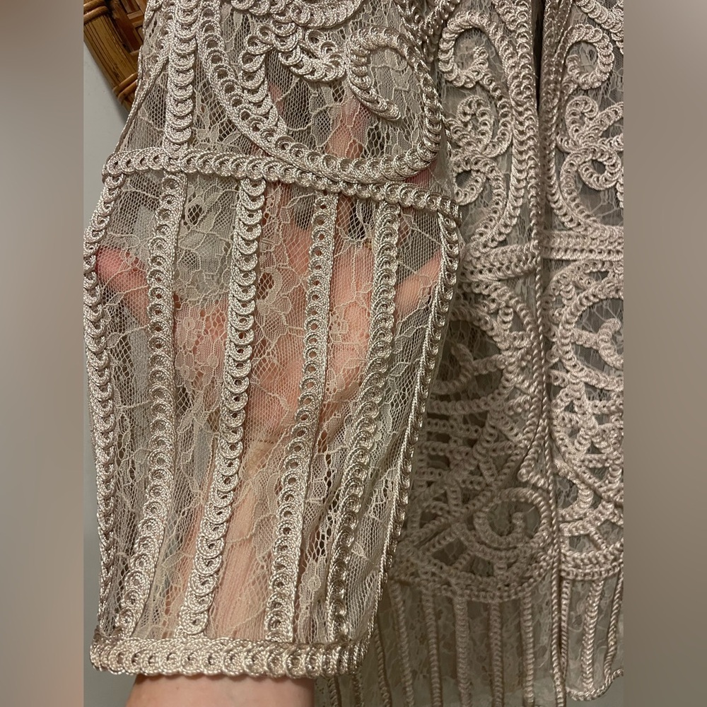 Chicos | Travelers™ Collection Embroidered Lace Jacket | Large - Picture 3 of 9